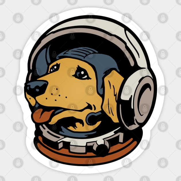 Space Dog Sticker by sketchboy01